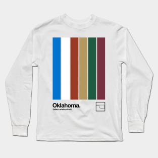 Oklahoma // Original Minimalist Artwork Poster Design Long Sleeve T-Shirt